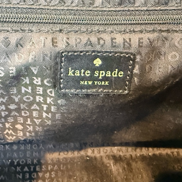 Kate Spade Black & White Leather Top Handle Crossbody Gold Hardware - Picture 5 of 7